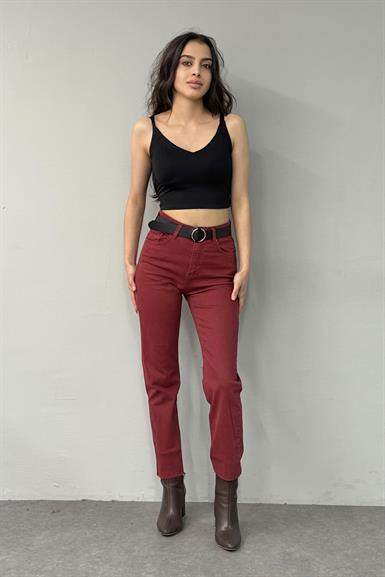 LİKRALI KEMERLI KOT PANTOLON