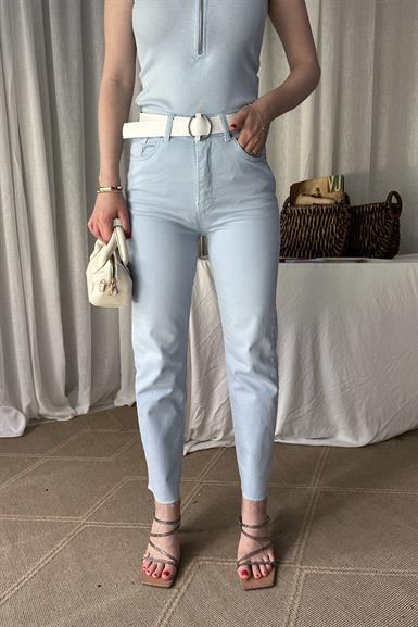 LİKRALI KEMERLI KOT PANTOLON