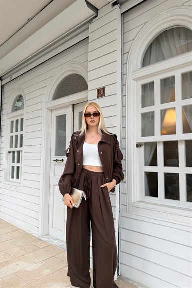 APOLET DETAY TENCEL BOMBER CEKET PANTOLON TAKIM