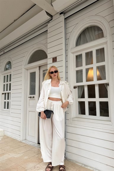 APOLET DETAY TENCEL BOMBER CEKET PANTOLON TAKIM