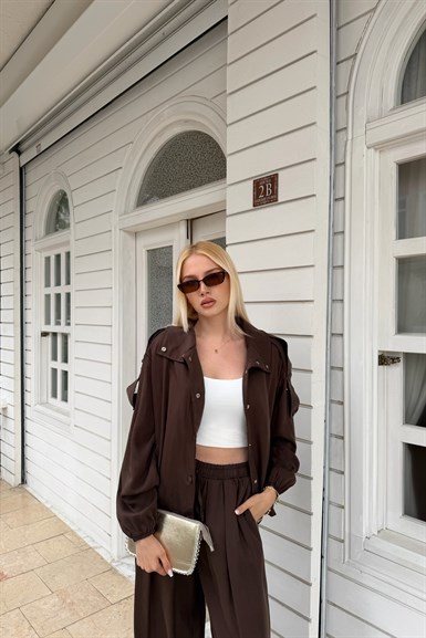 APOLET DETAY TENCEL BOMBER CEKET PANTOLON TAKIM
