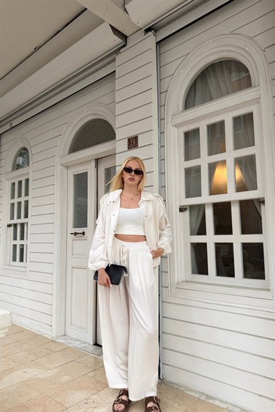 APOLET DETAY TENCEL BOMBER CEKET PANTOLON TAKIM