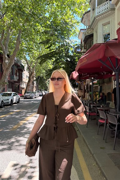 BAĞCIK DETAY PANTOLON TAKIM