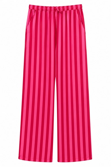 ÇİZGİ DETAY PEPLUM BLUZ PANTOLON TAKIM