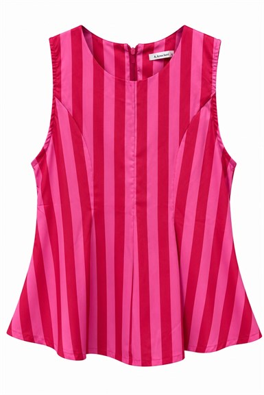 ÇİZGİ DETAY PEPLUM BLUZ PANTOLON TAKIM