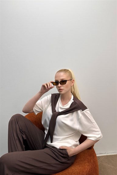 FULAR DETAYLI TSHIRT PANTOLON TAKIM