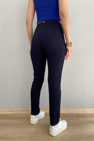 NERVÜRLÜ CREP FUL LİKRA PANTOLON
