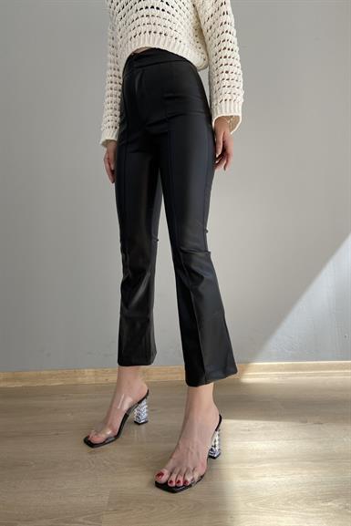 ÖN DİKİŞLİ DERİ PANTALON