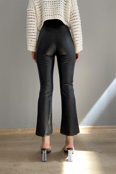 ÖN DİKİŞLİ DERİ PANTALON