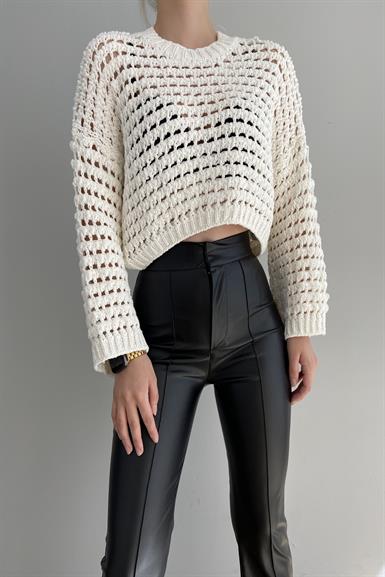 ÖN DİKİŞLİ DERİ PANTALON