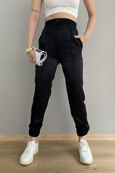 PAÇA LASTİKLİ SATEN PANTOLON