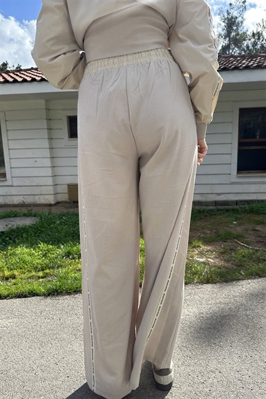 ŞERİT DETAYLI PANTOLON (TAKIM DEĞİLDİR)
