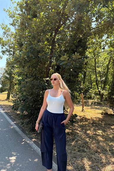 TENCEL GARNİLİ KARGO PANTOLON