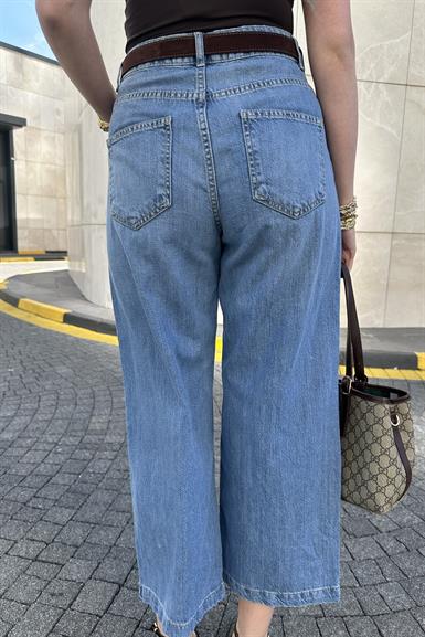 TENCEL KUMAŞ KEMERLİ KISA PANTLON