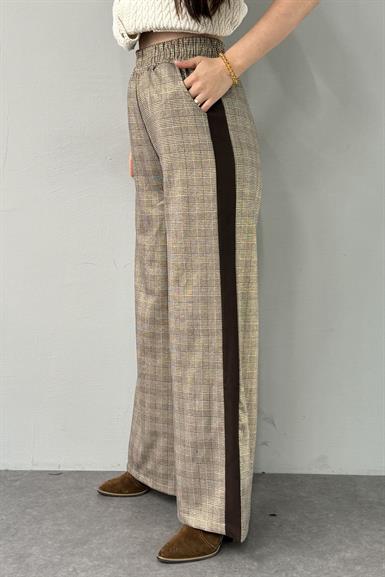 YAN ŞERİTLİ EKOSE PANTOLON