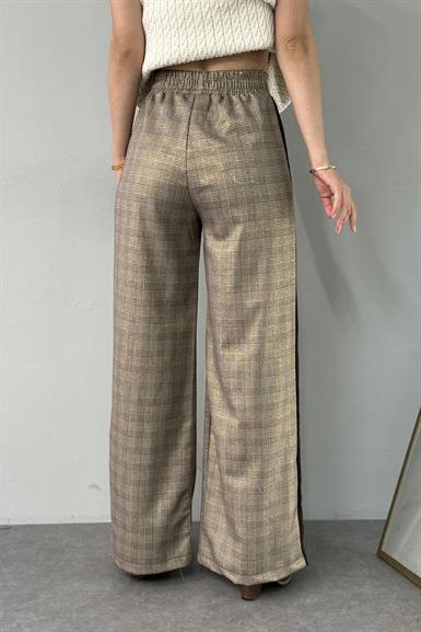 YAN ŞERİTLİ EKOSE PANTOLON