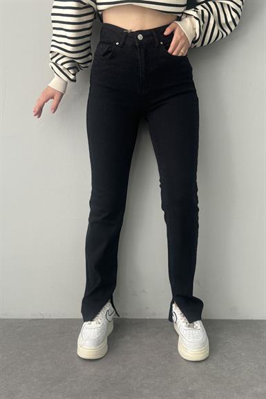 YAN YIRTMAÇLI LİKRALI PANTALON