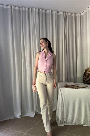 YANI KESİK STRİGHT PANTOLON