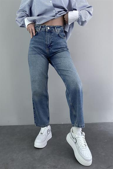 YEŞİL TİNTLİ RELAX KOT PANTOLON
