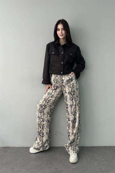 YILAN DESEN SATEN PANTOLON