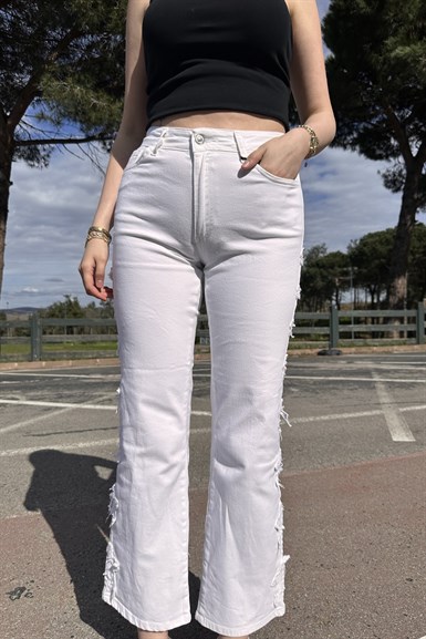 YILDIZ DETAY DENİM PANTOLON