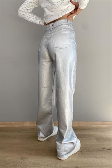 YÜKSEK BEL METALİK PANTOLON