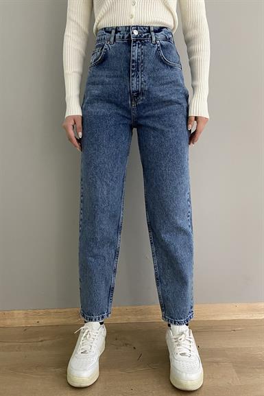 YÜKSEK BEL MOM PANTALON
