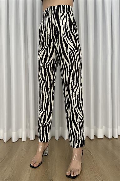 ZEBRA DESENLİ PENSLİ PANTOLON