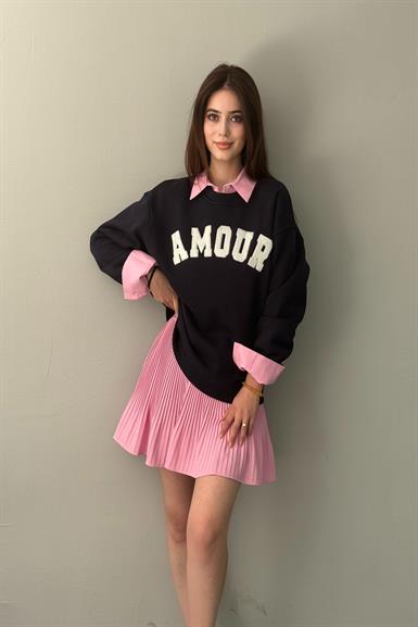 AMOUR NAKIŞ DETAY SWEAT