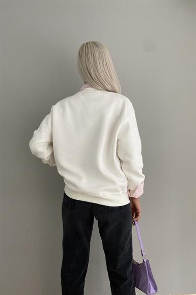 AMOUR NAKIŞLI SWEATSHIRT