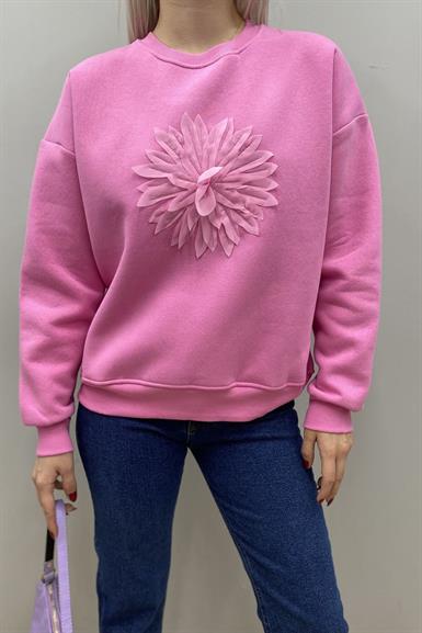 APLİKE DETAY SWEATSHIRT