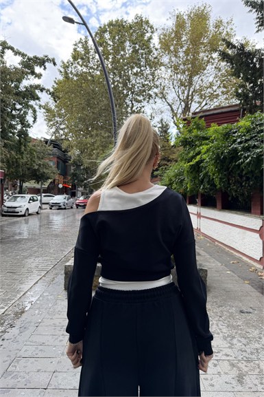 ASİMETRİK ATLET DETAY SWEATSHIRT
