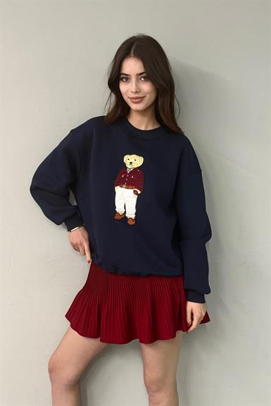AYICIK NAKIŞLI SWEATSHIRT