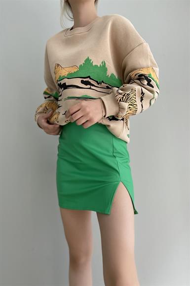 BASKI DETAY SWEAT TSHIRT