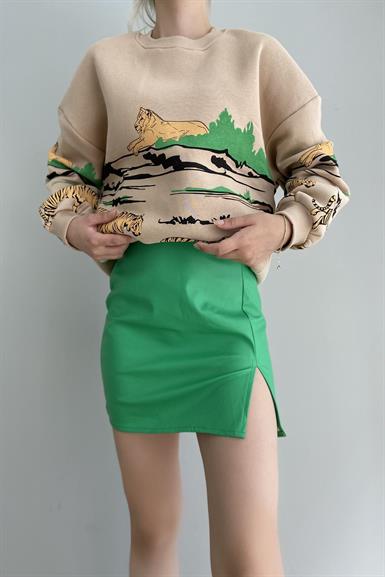 BASKI DETAY SWEAT TSHIRT