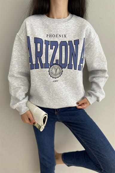 BASKI DETAY SWEATSHIRT