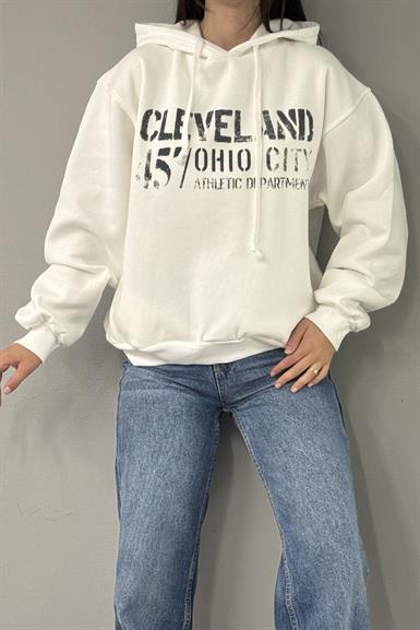 BASKI DETAY SWEATSHIRT