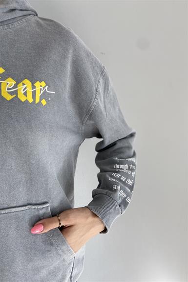 BASKI DETAY YIKAMALI SWEAT