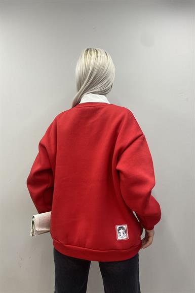 BASKI DETAYLI SWEATSHIRT
