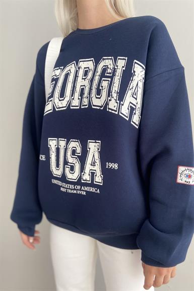 BASKI DETAYLI SWEATSHIRT
