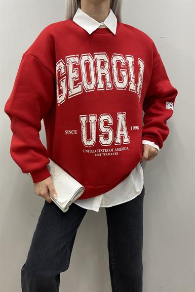 BASKI DETAYLI SWEATSHIRT