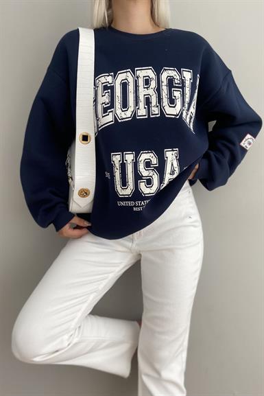 BASKI DETAYLI SWEATSHIRT