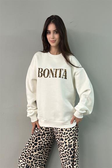 BASKI DETAYLI SWEATSHIRT