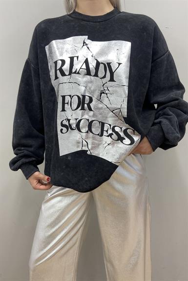 BASKI DETAYLI SWEATSHIRT