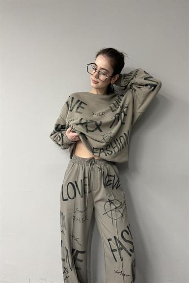 BASKI DETAYLI SWEATSHIRT