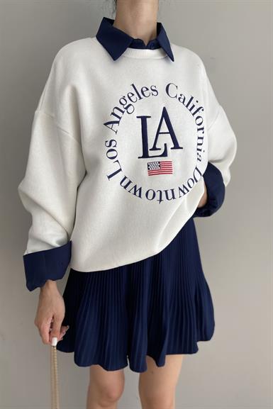 BASKI DETAYLI SWEATSHIRT