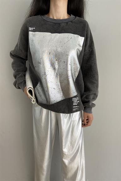 BASKI DETAYLI SWEATSHIRT