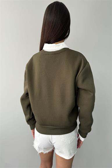 BASKI DETAYLI SWEATSHIRT