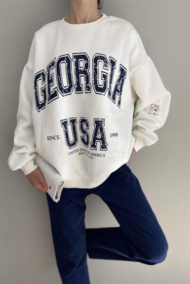 BASKI DETAYLI SWEATSHIRT