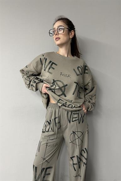 BASKI DETAYLI SWEATSHIRT